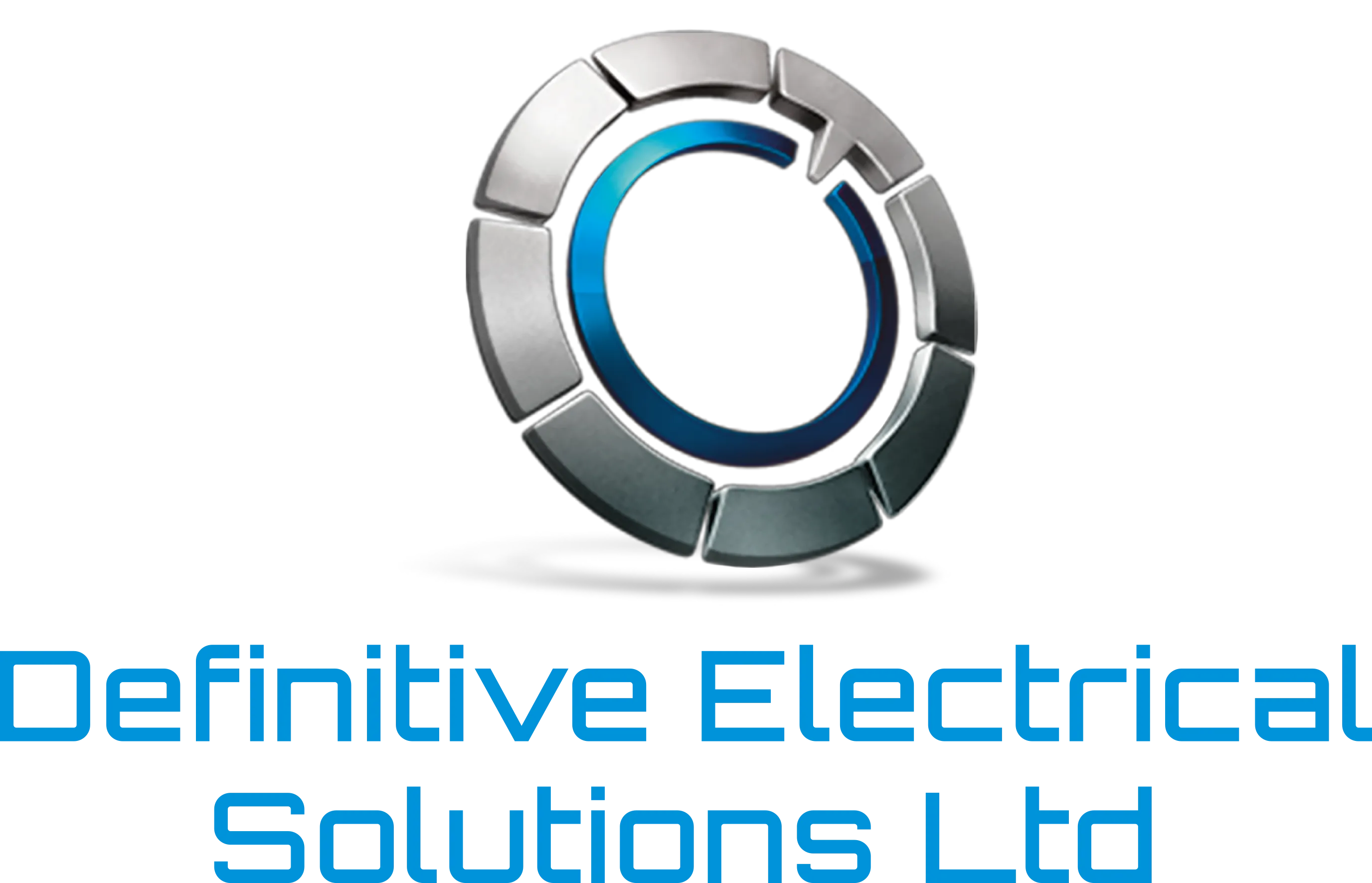 Logo of Definitive Electrical Solutions Ltd with a circular design.