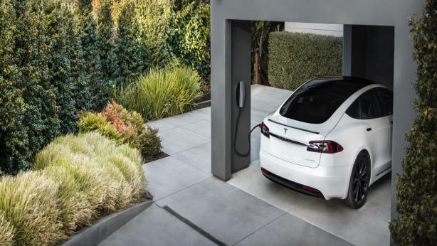 Tesla car charging port nottingham